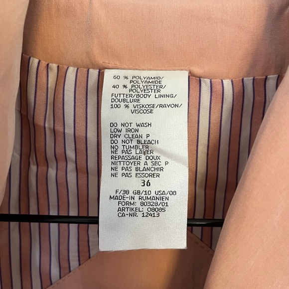 Basler Women's light pink Double-Breasted Coat size 36 - Picture 5 of 6